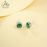 3-6.5CT Custom Earrings Lab Grown Gemstone Emerald/Ruby 925 Silver Gift Hypoallergenic Fade Resistant Factory Direct Sale