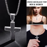 Dazzling Moissanite Hip-hop Cross Necklace - Hypoallergenic Choice for Easter Gifting to Family For Both Men and Women