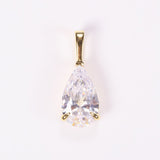 8-16 CT Custom Necklace Pear Cut Moissanite White 925 Sterling Silver Jewelry High-Quality Premium Christmas Gift Hypoallergenic