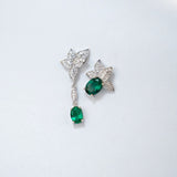 0.8-7CT Oval Cut Ruby/Sapphire/Colombian Emerald Earrings Lab-Grown Gemstone Jewelry Gift for Christmas Easter Hypoallergenic