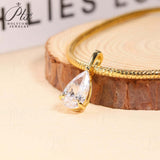 8-16 CT Custom Necklace Pear Cut Moissanite White 925 Sterling Silver Jewelry High-Quality Premium Christmas Gift Hypoallergenic