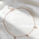 Tri-Pear Necklace with 3CT D Color Pear-shaped Moissanite S925 Plated White Yellow Rose Gold Chain Engagement Chrisrmas Daily