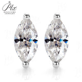 Minimalist Marquise Cut Moissanite Stud Earrings Women Only Gifts For Festivals And Anniversaries