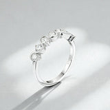 Diamond Eternity Ring with 0.7CT D Color Round Moissanite 10k 14k 18K Gold Plated 925 Silver for Women Wedding Engagement Jewely