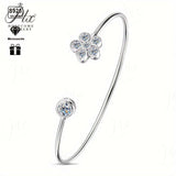 Bezel Set Open Bangle Moissanite Bracelet 925 Sterling Silver for Women Jewelry Charms Factory Outlet Hypoallergenic Elegant
