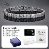 925 Silver 4*6mm Egg-Shaped Tennis Bracelet With D-Color Moissanite Unisex Ideal Gift For Gifting