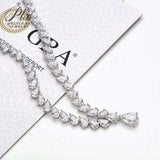 Pear Cut Engagement Moisssanite Tennis Necklace 925 Sterling Silver Jewelry Lady‘s Moisssanite Diamond Chain for Women