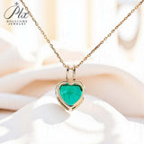 Heart Shaped Bezel Set Necklace 925 Sterling Silver 10K/14K/18K Gold Exquisite Lab Grown Gemstone As An Anniversary Gift