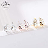 D Color Moissanite Pear Shape Moissanite Stud Screw Back Earring Jewelry 100% 925 Sterling Silver For Women Gift