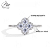 Elegant D VVS1 Color 100% S925 Sterling Silver Moissanite Diamond Ring for Women Engagement Wedding Fine Jewelry Holiday Gifts