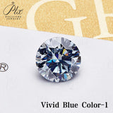 Lab Grown Moissanite Diamond Primary Color VVS1 Clarity Round Shape Brilliant Cut Beads Advanced Jewelry Making Materials