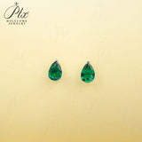 Lab Grown Gemstone Earrings 3.7-5CT Ruby Sapphire Colombia Padparadscha 925 Silver Three Claw Design Pear Earring Hypoallergenic