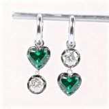 Romantic Heart Shaped Lab-Grown Gemstone Earrings Multi Color Fashion Jewelry for Women Ideal for Daily Wear Hypoallergenic