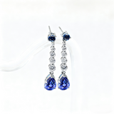 Custom Earrings Lab Grown Gemstones Pear Shape 925 Silver Anniversary Birthday Gift Hypoallergenic No Fade Factory Outlet Charm