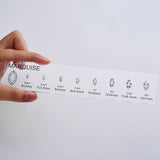 CUSTOM ZIRCON SETS - COMPARISON CHART FOR VARIOUS SHAPES AND SIZES SUITABLE FOR JEWELRY TOOLS