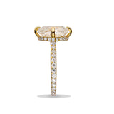 Customized Ring 925 Sterling Silver Moissanite Two-Tone Diamond Tiara Ring With GRA VVS1 E-Cushion 10K 14K 18K Gold Plated Ring