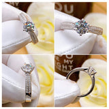 6 Prong Setting Round Moissanite Starlight Queen Pavé Ring