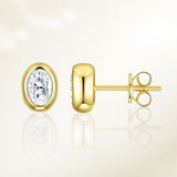 1CT Round Moissanite Diamond Stud Earrings for Women S925 Sterling Silver Earring Wedding Party Fine Jewelry