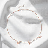 Butterfly Necklace with2.4CT D Color Marquise Cut Moissanite S925 Plated White Yellow Rose Gold Chain Engagement Chrisrmas Daily