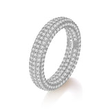 Luxury 925 Silver Moissanite Round Cut VVS1 Ring in Various Styles Jewelry for Women’s Engagement Wedding or Anniversary Gifts