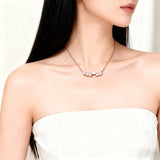 Moissanite Necklace with3CT D Color Asscher/Emerald Cut Moissanite S925Plated White Yellow Rose Gold Chain Engagement Daily Gift