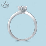 Snowflake Twisted Round Moissanite Solitaire Ring Women Only Gifts For Festivals And Anniversaries