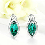 1CT Marquise Earrings D Color Moissanite/Ruby/Colombian 10k 14k S925 Plated Gold Ear Stud for Woman Engagement Christmas Party