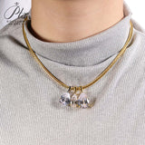 8-16 CT Custom Necklace Pear Cut Moissanite White 925 Sterling Silver Jewelry High-Quality Premium Christmas Gift Hypoallergenic
