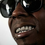 925 Sterling Silver Iced Out Grillz with VVS1 Clarity Diamonds Hip Hop Teeth Grills Jewelry Luxury Fashion Accessory