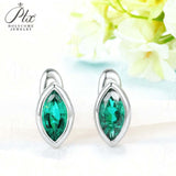 1CT Marquise Earrings D Color Moissanite/Ruby/Colombian 10k 14k S925 Plated Gold Ear Stud for Woman Engagement Christmas Party