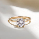 Stackable Custom Ring D Color VVS1 Round Pear Moissanite 10K/14K/18K Sparkling Luxury Engagement Jewelry Gifts For Women Men