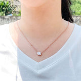 6×8mm Lab Grown Gemstone Emerald Cut Necklace D Color Ruby Sapphire Emerald VVS1 Clarity Banquet Anniversary