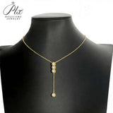 Classic Bubble Necklace D Color Round Moissanite Diamond S925 Silver Plated Dainty Chain for Enegament Party Daily Perfect Gift
