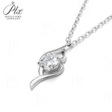 Women's 925 Sterling Silver Necklace 1.0ct D Color VVS1 Moissanite Halo Pendant Passes Diamond Tester Jewelry Gift