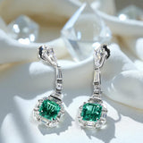 Custom Earrings 100% Real 925 Sterling Silver Lab Sapphire Columbia Ruby 10K/14K/18K Gold Fine Jewelry Wedding Gifts for Women