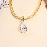 8-16 CT Custom Necklace Pear Cut Moissanite White 925 Sterling Silver Jewelry High-Quality Premium Christmas Gift Hypoallergenic