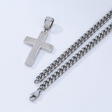 Dazzling Moissanite Hip-hop Cross Necklace - Hypoallergenic Choice for Easter Gifting to Family For Both Men and Women