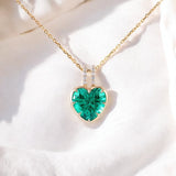 Heart Shaped Bezel Set Necklace 925 Sterling Silver 10K/14K/18K Gold Exquisite Lab Grown Gemstone As An Anniversary Gift