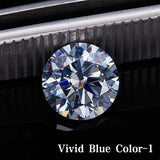 Lab Grown Moissanite Diamond Primary Color VVS1 Clarity Round Shape Brilliant Cut Beads Advanced Jewelry Making Materials