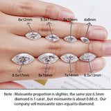 Loose Moissanite Stone Marquise Cut 0.3-10 CT  Few Colors  D Green Blue Black Champagne Color  Excellent Cut Grade Test Positive