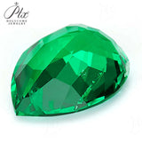 Bulk Multi-Size Pear-Shaped Colombian Lab-Grown Emeralds Brilliant And Dazzling Can Be Used As DIY Jewelry Materials A Top Choice For Exquisite Gifts