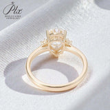 Pear Cut Moissanite Engagement Ring in 10K/14K/18K Gold Classic Solitaire Promise Ring Perfect Wedding Anniversary Gift