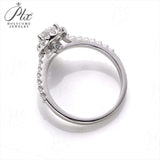 Pear Cut 1CT 925 Sterling Silver Half-Eternity Halo Moissanite Ring Women Only Gifts For Festivals And Anniversaries