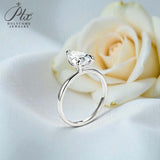 Moissanite Ring with 2CT D Color VVS1 Pear Moissanite S925 10k 14k 18k Plated White Yellow Rose Gold Daily Charm Party Jewely