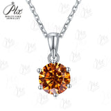 Moissanite Pendant Classical 6 Prongs 12 Color 925 Sterling Sliver Fine Jewelry Necklace Lady Birth Stones Wedding Gift Jewel