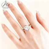 Asscher Cut Moissanite Ring 1-3ct White Gold Yellow Gold Art Deco Style Engagement Ring Wedding Gift for Women