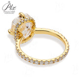 Cushion-Cut Moissanite Ice-Flake Cut Ring 10K/14K/18K Gold Classic Design Sparkling Engagement & Wedding Jewelry Gift
