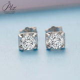 U Shape Inset Moissanite Stud Earrings Women Only Gifts For Festivals And Anniversaries