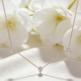 Tri-Pear Necklace with 3CT D Color Pear-shaped Moissanite S925 Plated White Yellow Rose Gold Chain Engagement Chrisrmas Daily