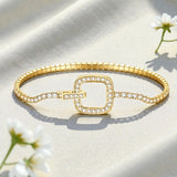 Moissanite Round Cut Multi Style Lock Design Bracelet Premium Radiant Jewelry Versatile Lock Trendy Bracelet Popular Gift Idea